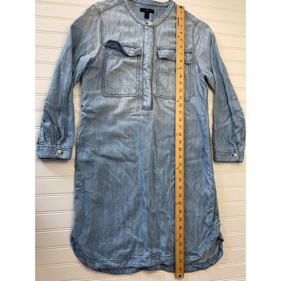 J. Crew Denim Jean Shirt Dress - Size Women's Small - Picture 3 of 8